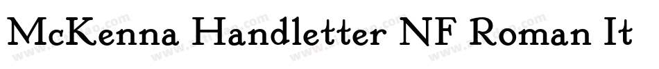 McKenna Handletter NF Roman Italic字体转换